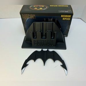 NECA Batman 1989 Batarang Replica Movie Prop with Stand Pre-owned